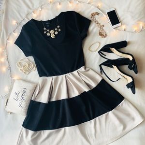 Striped b&w babydoll dress fancy